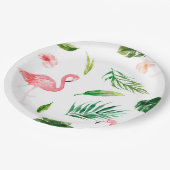 Tropisch Flamingo Papieren Bordje (Gekanteld)