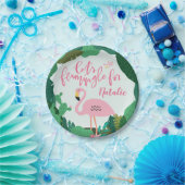 Tropisch flamingo papieren bordje (Feest)