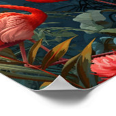 Tropisch Flamingo Paradijs: Vintage Poster (Hoek)