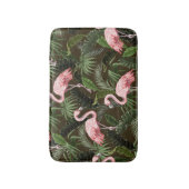 Tropisch Flamingo patroon:  bladeren Badmat (Voorkant Verticaal)