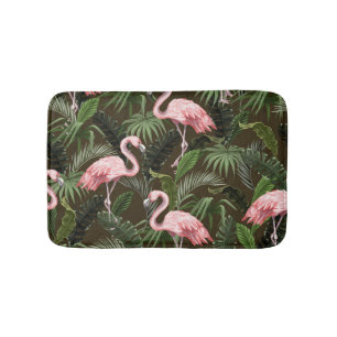 Tropisch Flamingo patroon:  bladeren Badmat