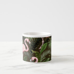 Tropisch Flamingo patroon: bladeren Espresso Kop