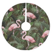 Tropisch Flamingo patroon:  bladeren Kerstboom Rok (Voorkant)
