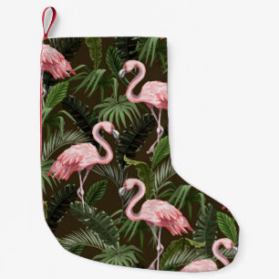 Tropisch Flamingo patroon: bladeren Kleine Kerstsok