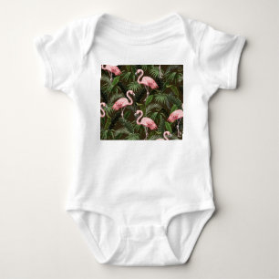 Tropisch Flamingo patroon: bladeren Romper