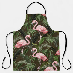 Tropisch Flamingo patroon:  bladeren Schort
