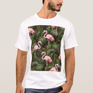 Tropisch Flamingo patroon: bladeren T-shirt