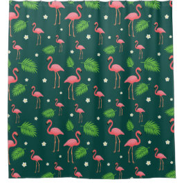 Tropisch Flamingo Patroon Douchegordijn