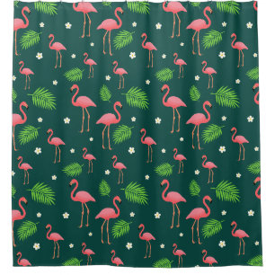 Tropisch Flamingo Patroon Douchegordijn
