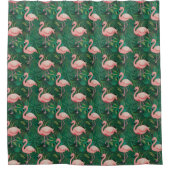 Tropisch Flamingo patroon Douchegordijn (Voorkant)