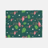 Tropisch Flamingo Patroon Fleece Deken (Voorkant (Horizontaal))