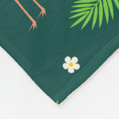 Tropisch Flamingo Patroon Fleece Deken (Hoek)
