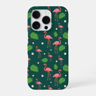 Tropisch Flamingo Patroon iPhone 16 Pro Hoesje