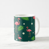 Tropisch Flamingo Patroon Koffiemok (Voorkant rechts)