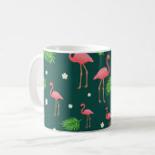 Tropisch Flamingo Patroon Koffiemok (Voorkant links)