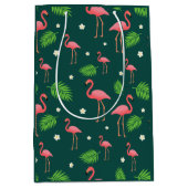Tropisch Flamingo Patroon Medium Cadeauzakje (Voorkant)