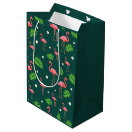 Tropisch Flamingo Patroon Medium Cadeauzakje