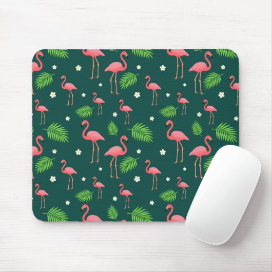Tropisch Flamingo Patroon Muismat (Met muis)