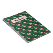 Tropisch Flamingo patroon op maat Notitieboek (Rechterzijde)