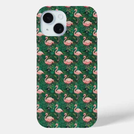 Tropisch Flamingo patroon Telefoonhoesje Case-Mate iPhone Case (Achterkant)