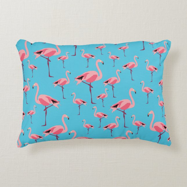 Tropisch Flamingo patroon voor zomerroze Accent Kussen (Voorkant)