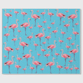 Tropisch Flamingo patroon voor zomerroze Cadeaupapier (Vlak)