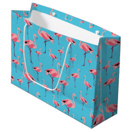 Tropisch Flamingo patroon voor zomerroze Groot Cadeauzakje