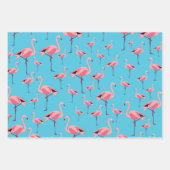 Tropisch Flamingo patroon voor zomerroze Inpakpapier Vel (Voorkant 2)