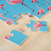 Tropisch Flamingo patroon voor zomerroze Legpuzzel (Zijkant)