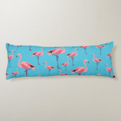 Tropisch Flamingo patroon voor zomerroze Lichaamskussen (Achterkant)