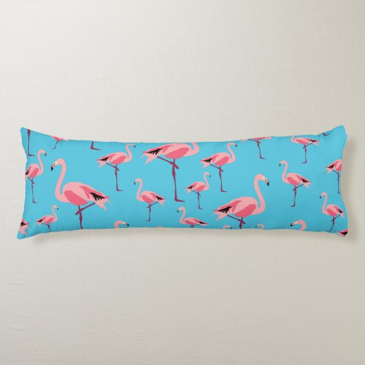 Tropisch Flamingo patroon voor zomerroze Lichaamskussen (Voorkant)