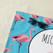 Tropisch Flamingo patroon voor zomerroze Strandlaken (In situ)