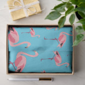 Tropisch Flamingo patroon voor zomerroze Tissuepapier (Geschenk)