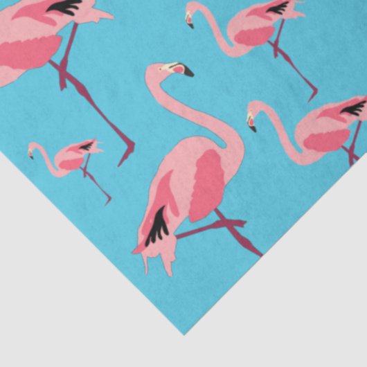 Tropisch Flamingo patroon voor zomerroze Tissuepapier (Detail)
