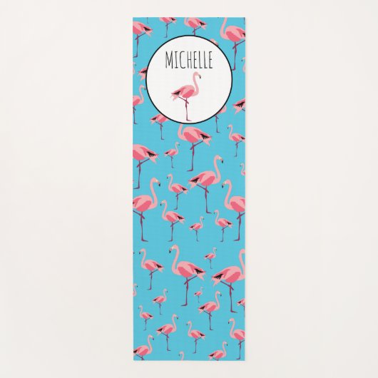 Tropisch Flamingo patroon voor zomerroze Yogamat (Voorkant)
