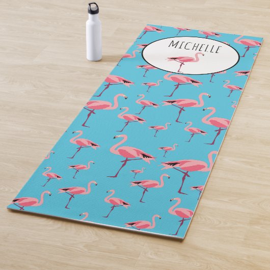 Tropisch Flamingo patroon voor zomerroze Yogamat (In situ)