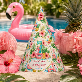 Tropisch Flamingo Pool Party 7e Verjaardag Spetter Feesthoedjes