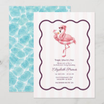 Tropisch Flamingo Poolparty Bachelorette-feest