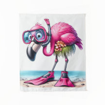 Tropisch Flamingo Snorkelontwerp