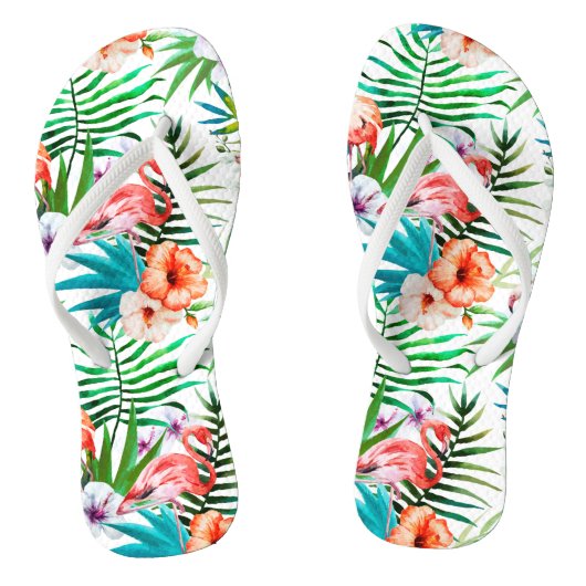Tropisch Flamingo Teenslippers (Voetbed)