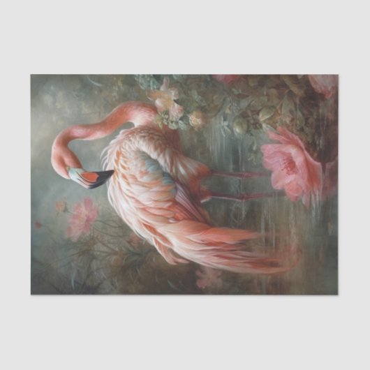 Tropisch Flamingo Tissuepapier (Voorkant)