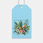 Tropisch Flamingo Verjaardagsfeest Cadeaulabel (Achterkant)