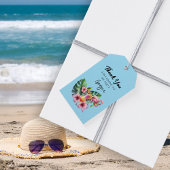 Tropisch Flamingo Verjaardagsfeest Cadeaulabel