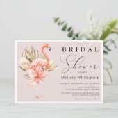 Tropisch Flamingo Vrijgezellenfeest Kaart (Staand voorkant)