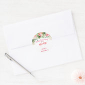 Tropisch Flamingo Vrijgezellenfeest Ronde Sticker (Envelop)