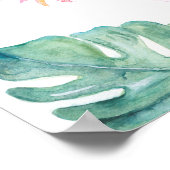 Tropisch Flamingo Welkome het Teken van de Partij Poster (Hoek)