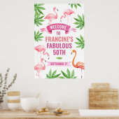 Tropisch Flamingo Welkomstteken, Tropisch poster (Keuken)