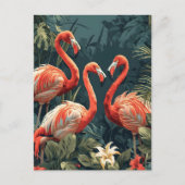 Tropisch Flamingoparadijs:  Briefkaart (Voorkant)