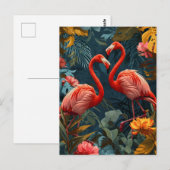 Tropisch Flamingoparadijs:  Briefkaart (Voorkant / Achterkant)