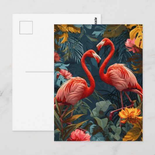 Tropisch Flamingoparadijs:  Briefkaart (Voorkant / Achterkant)